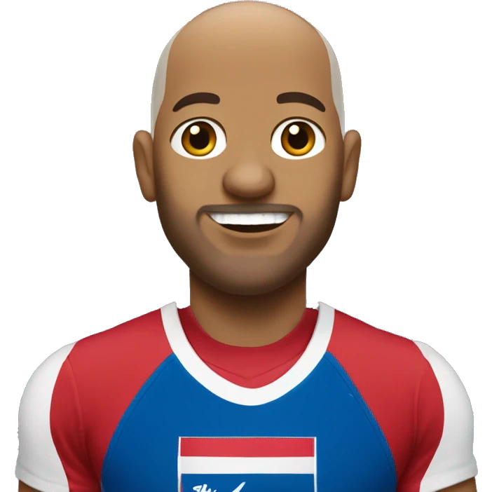 A big bald Puerto Rican guy wearing Nike dunks emoji