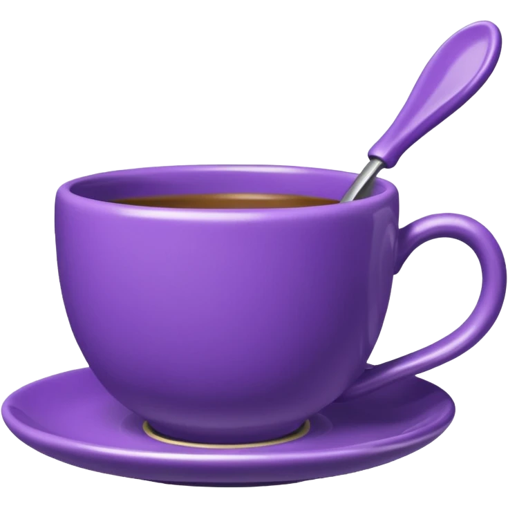 Purple tea cup emoji
