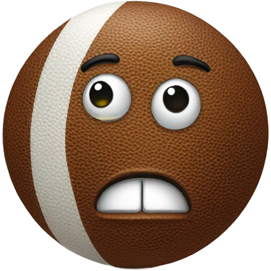 Football with a sad face on it  emoji