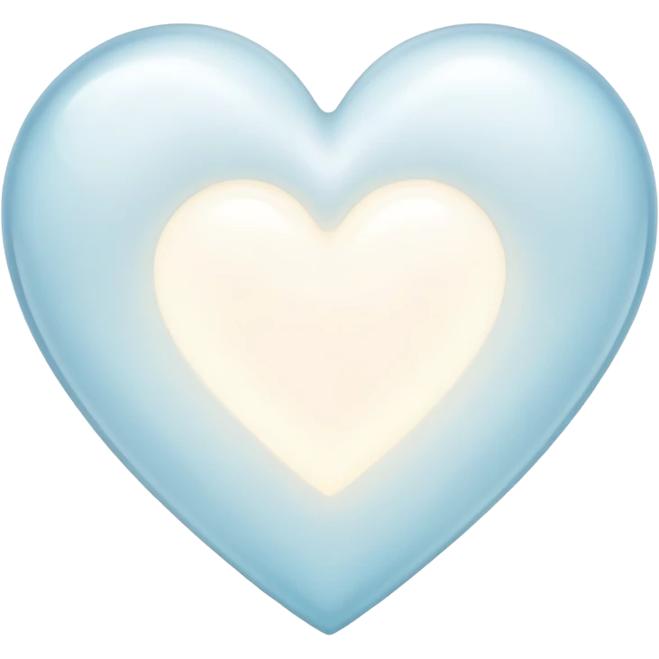 glowing white heart emoji
