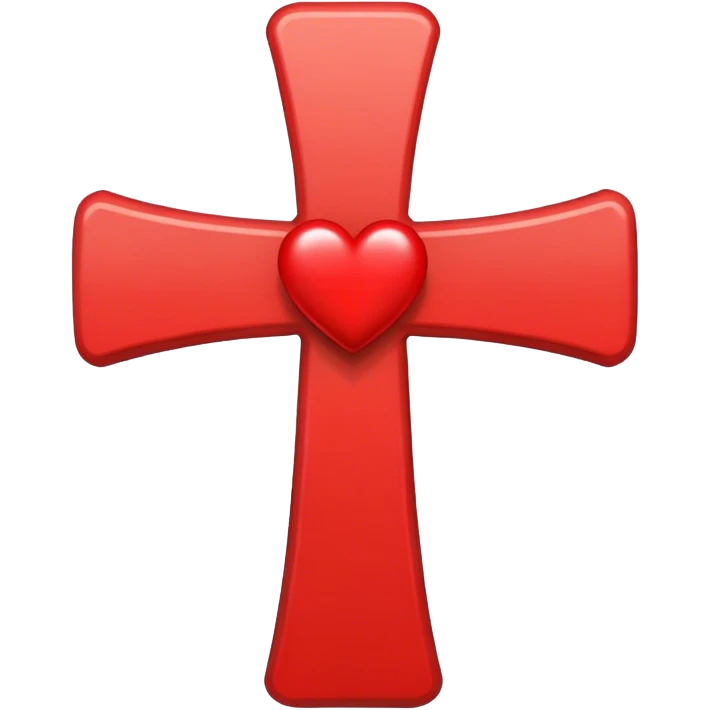 Cross with heart on it emoji