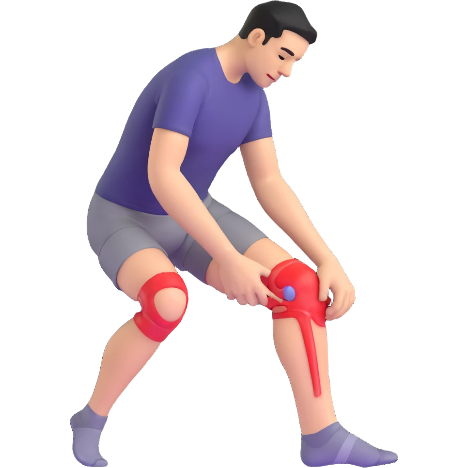 man with knee pain emoji