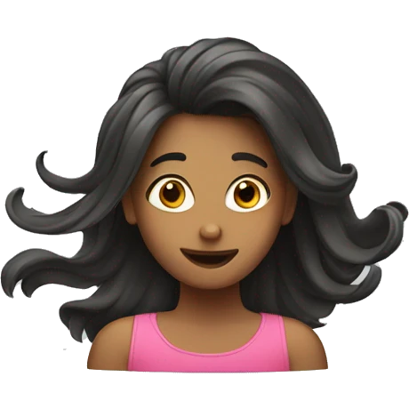 girl flipping hair emoji