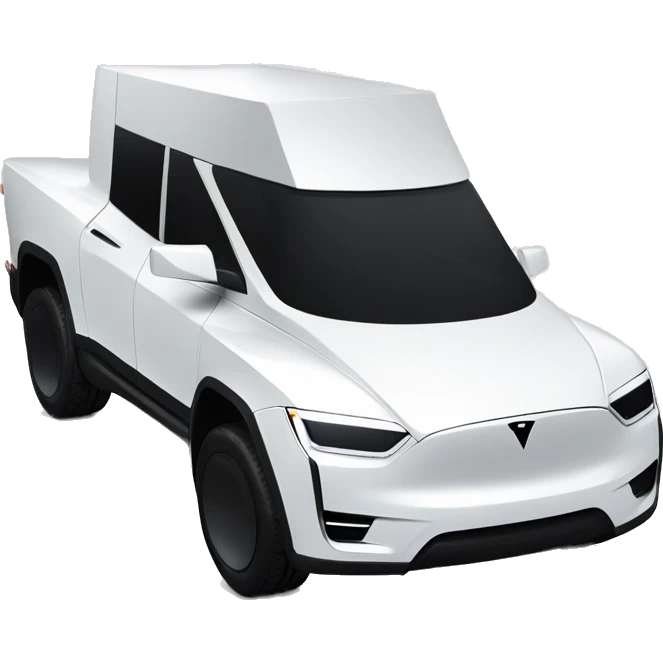 Sleek Tesla cyber truck  emoji