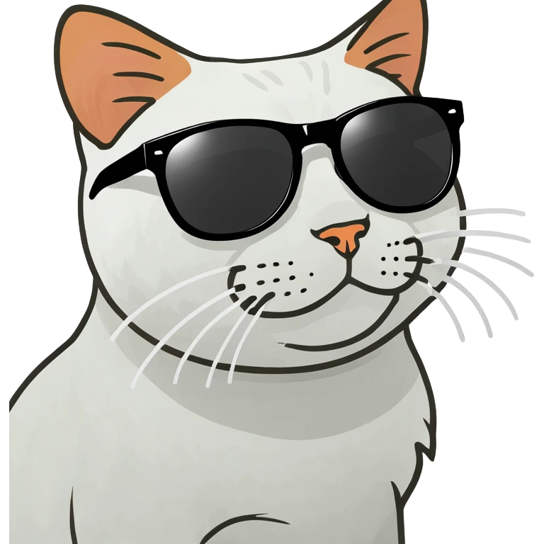 Cat with sunglasses emoji