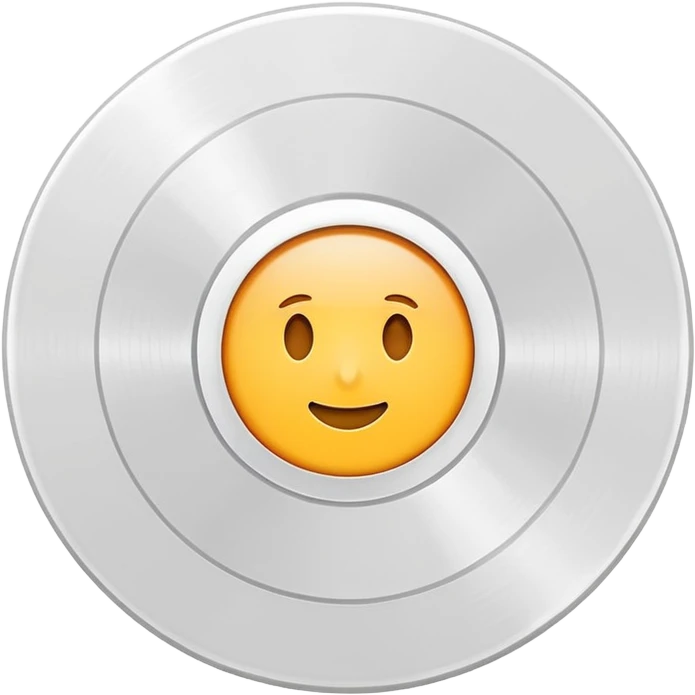 white vinyl record emoji