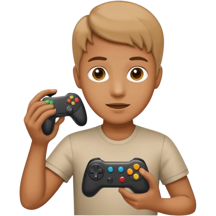 Une personne qui a un control dans la main avec un 0 emoji