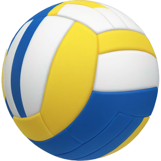volleyball yellow and blue coloured  emoji
