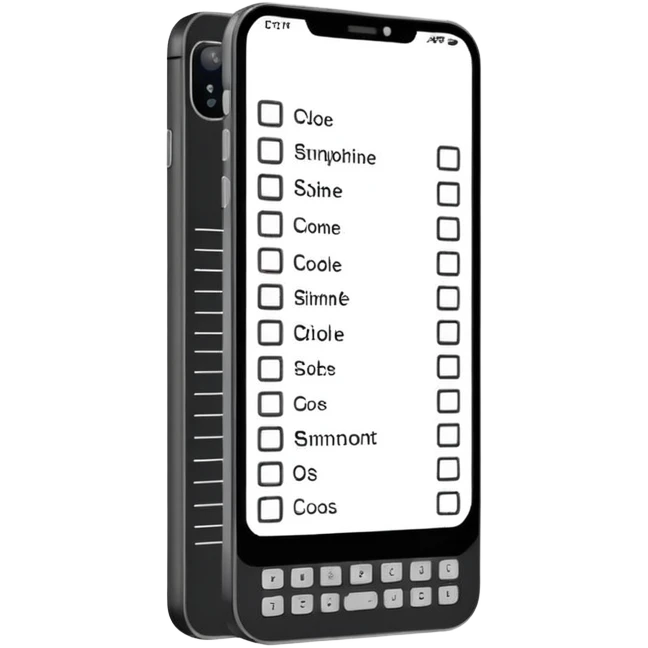 Minimalistic flat vector icon, iOS style, thin black contour on white background. Smartphone with code brackets <> on screen. Clean, no text, no shadows.
 emoji