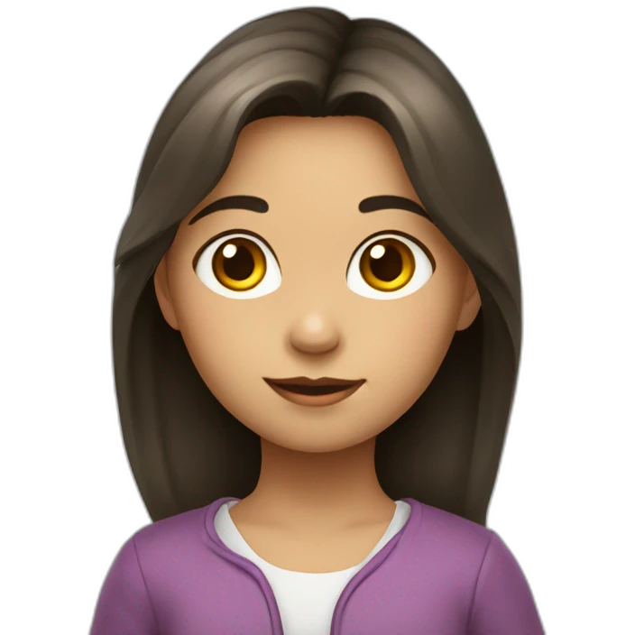 Niña estudiosa emoji