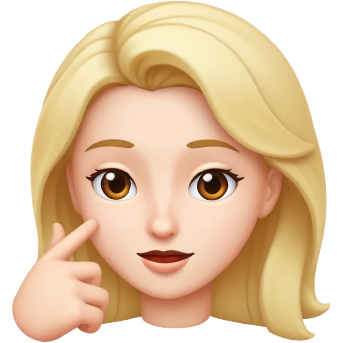 Flirtatious headshake emoji