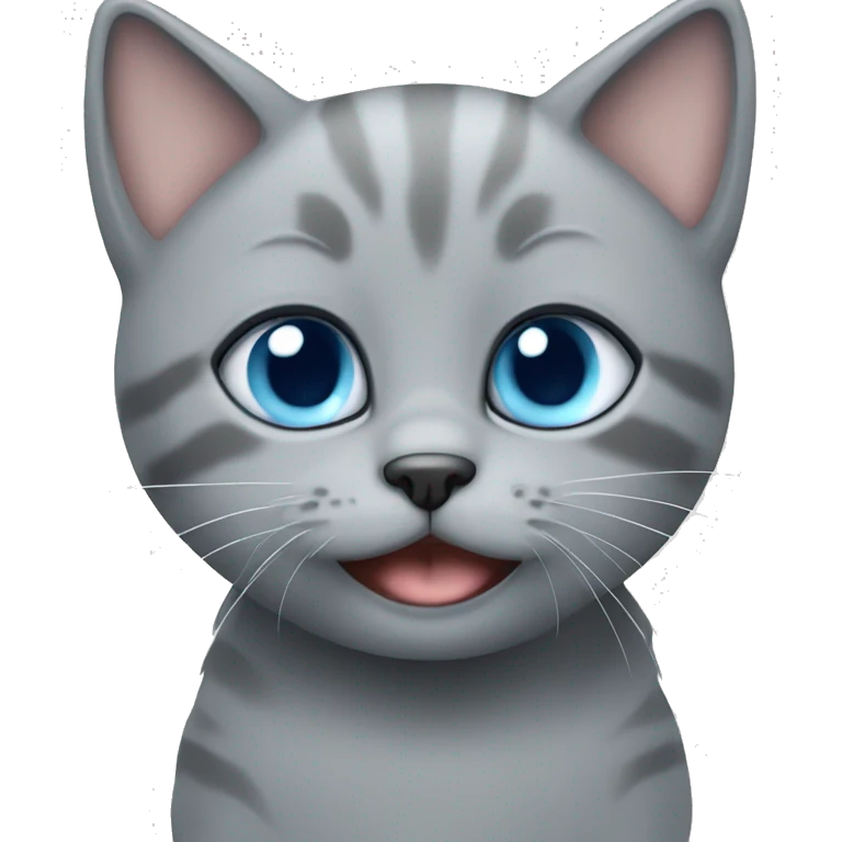 blue eyes grey kitten and toilet  emoji