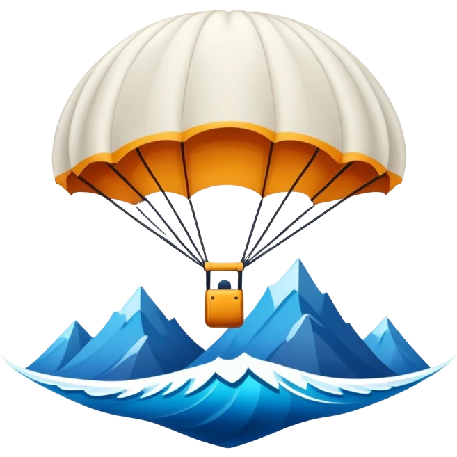 A bold emblem featuring a combination of symbols representing various extreme sports, like a mountain peak, a parachute, and a wave. The design is dynamic and sharp, capturing the thrill and adventure of extreme sports, with a strong, energetic vibe. emoji
