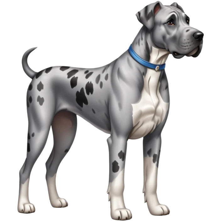 Great Dane, gray Merle  emoji