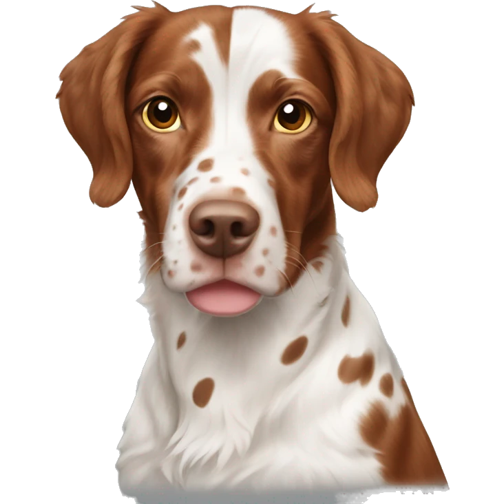 Brittany spaniel with spots emoji