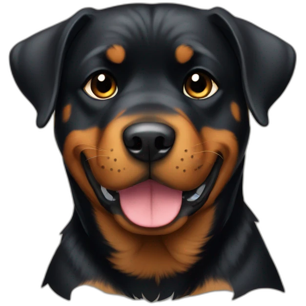 Cute little Rottweiler emoji
