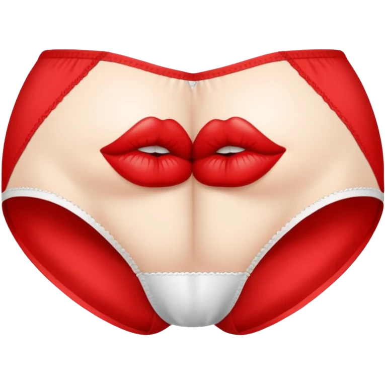 lips kissing underwear emoji