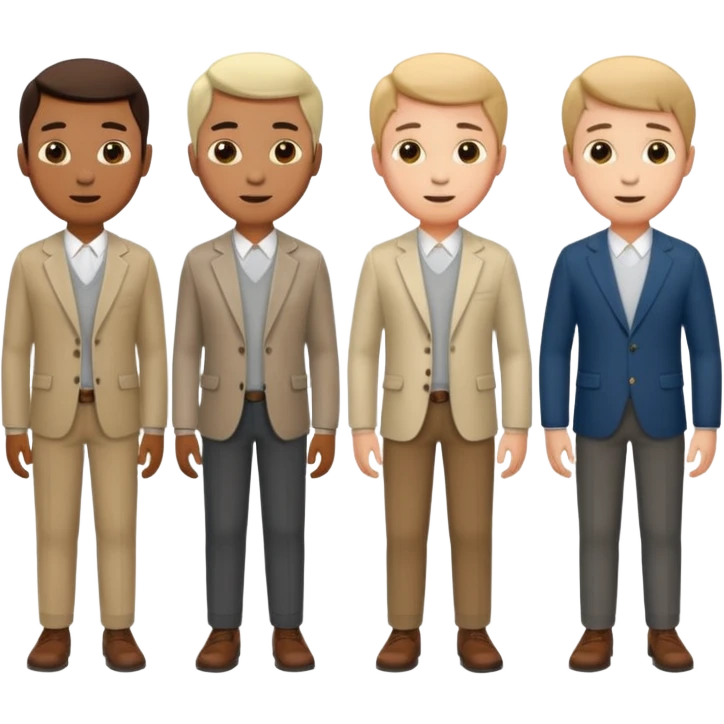 group men wearing  smart casual emoji