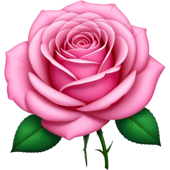 Pink rose emoji