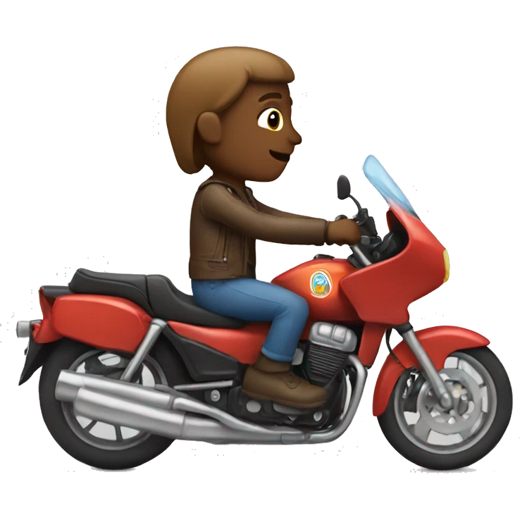 Un aliène sur une moto  emoji