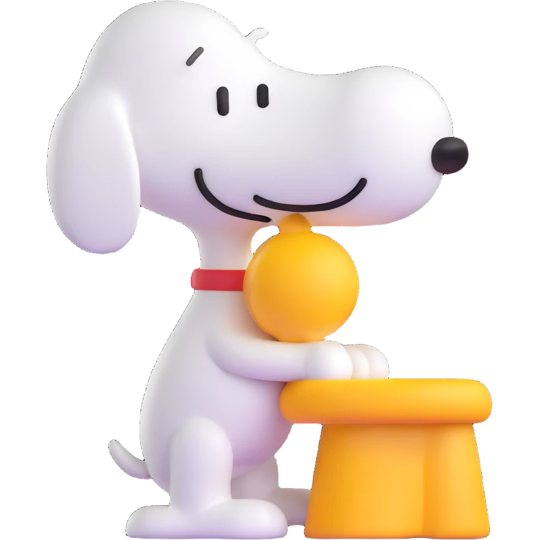 Snoopy, modern and shiny emoji