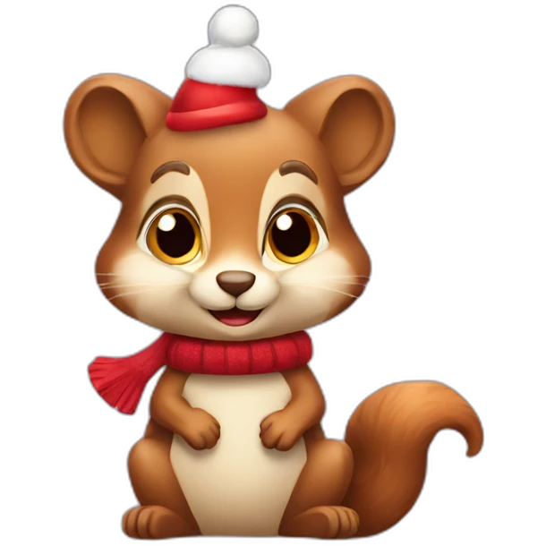 christmas squirel sitting emoji