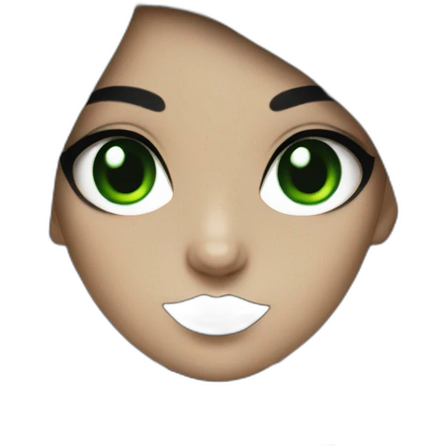 Goth girl Green eyes emoji