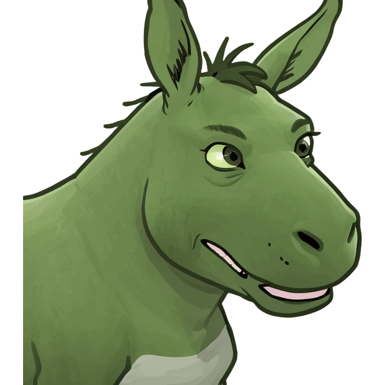 A donkey who is strong like Superman  emoji