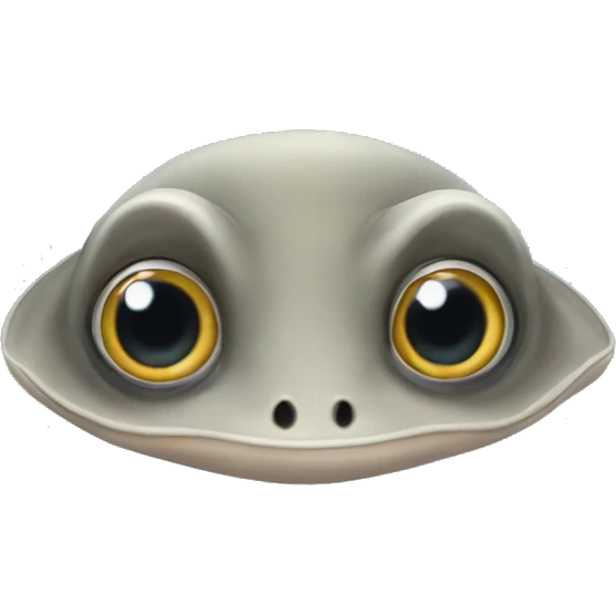 Flat stingray big eyes emoji