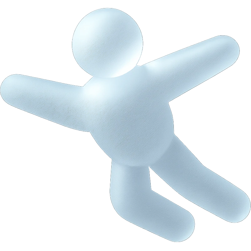 very bright white fluffy convex clouds forming a simple flying person, maximum brightness, matte glass style emoji