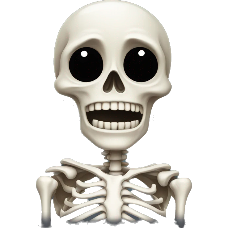 Crying skeleton emoji