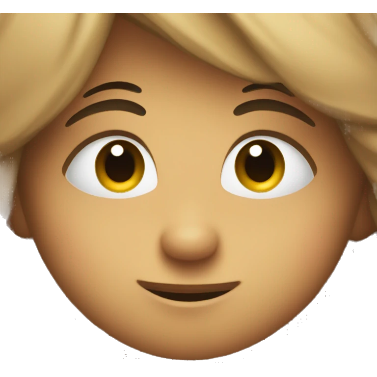 A shy cute face  emoji