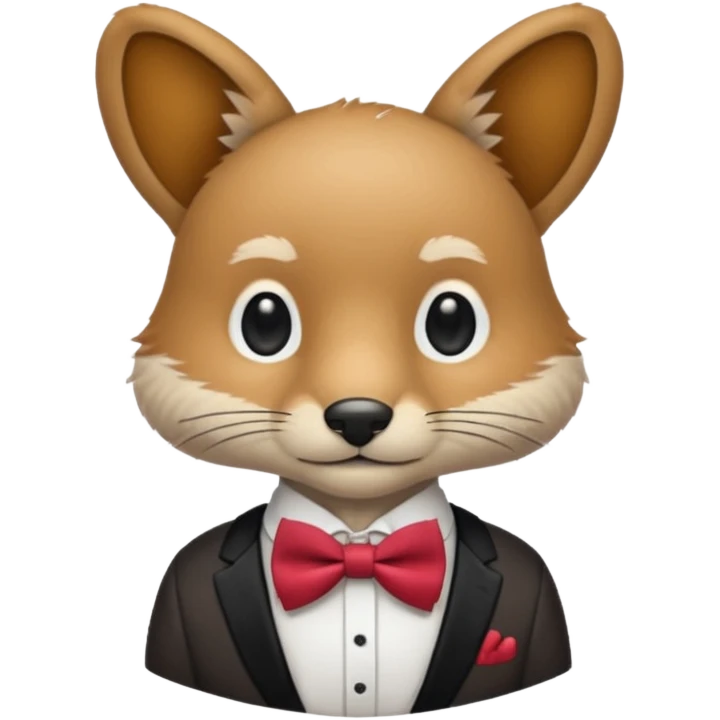 animal with bow tie and shirt emoji