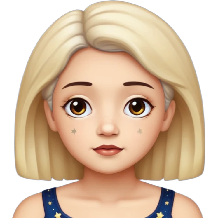 
esta noche solo las lula y estrellas sin fondo emoji