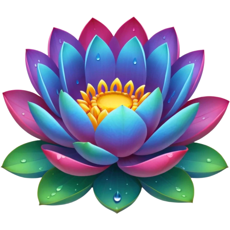 Rainbow lotus emoji
