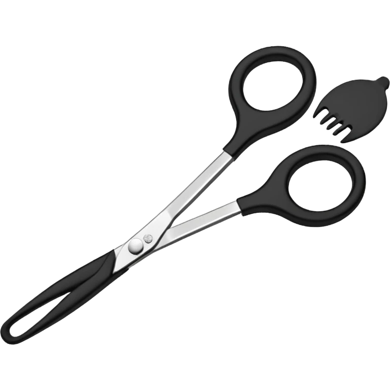 Black Silicon Kitchen tongs emoji