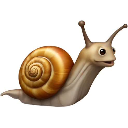 Snail moving fast emoji