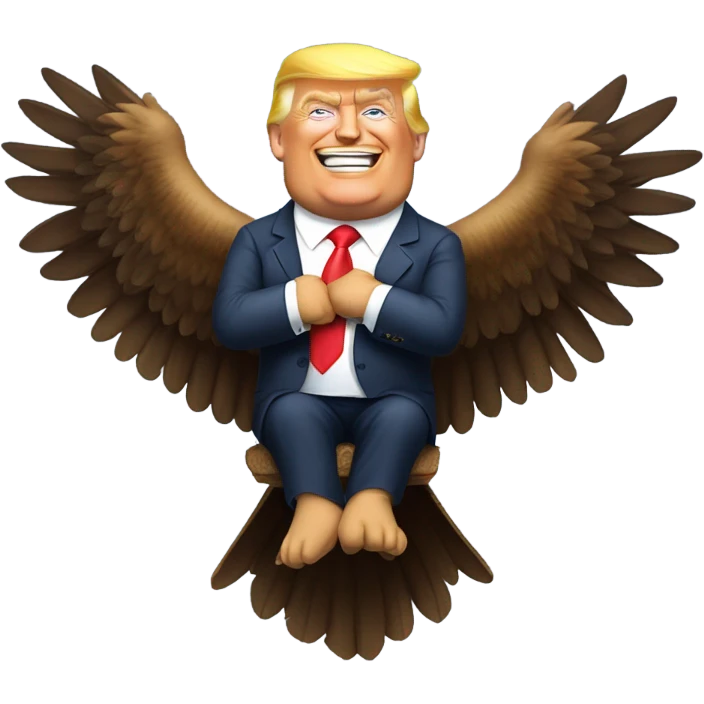 trump riding the eagle emoji