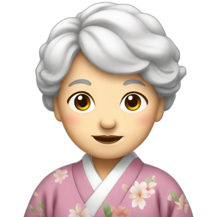 old Japanese lady emoji