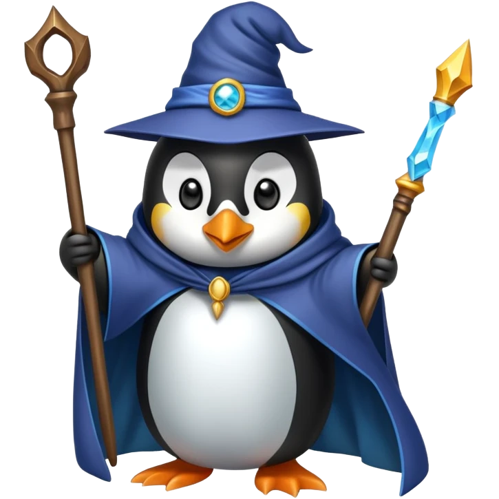 Penguin Wizard emoji