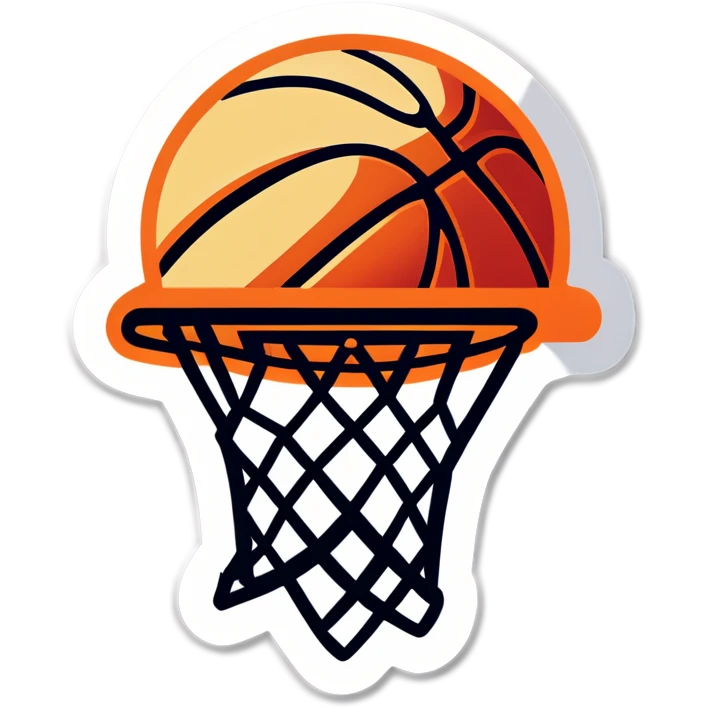 Basketball in a hoop emoji