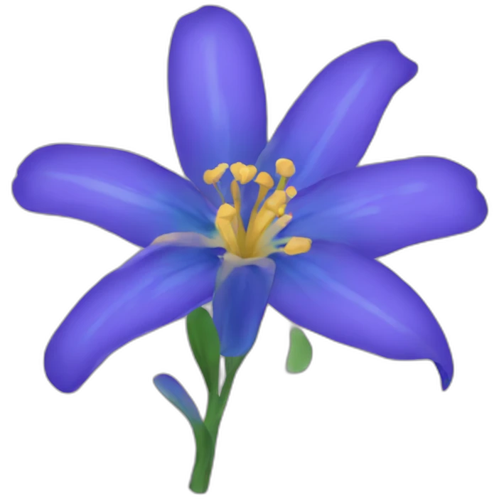 Flor azul estrelada emoji