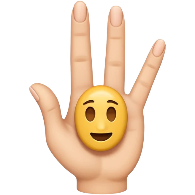 Please create a 3D emoji that shows the number "1" using "1" fingers. I’d like it to resemble the iPhone emoji style! emoji