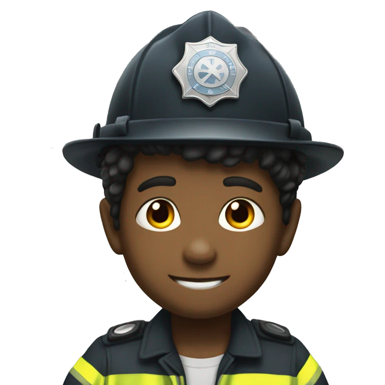 un niño bombero emoji