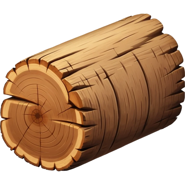 thick wood log lying horizontally emoji