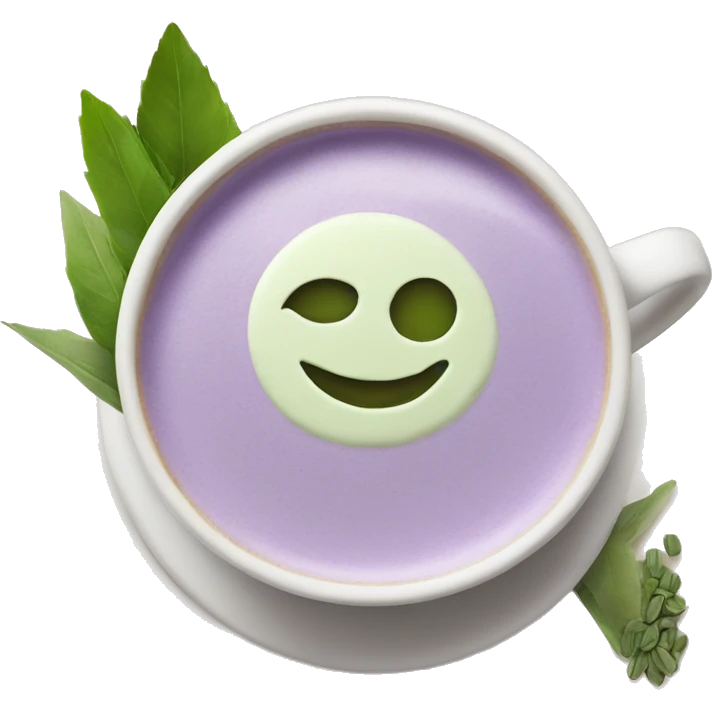 lavender matcha latte  emoji