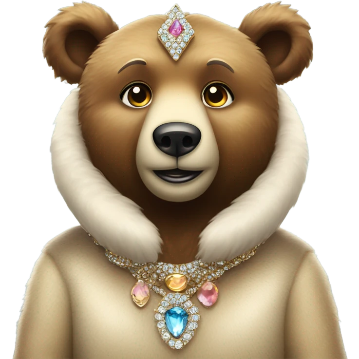 Rich bear emoji