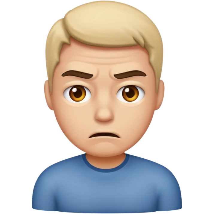 Sarcastic upset emoji