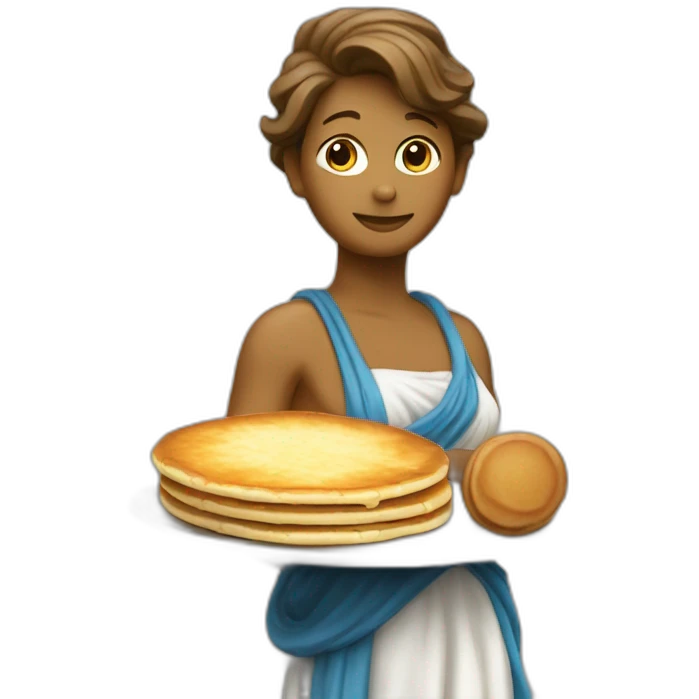 Statue or liberté holding a pancake emoji