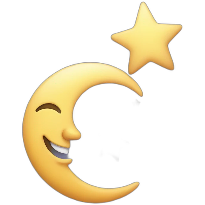 Moon and star  emoji
